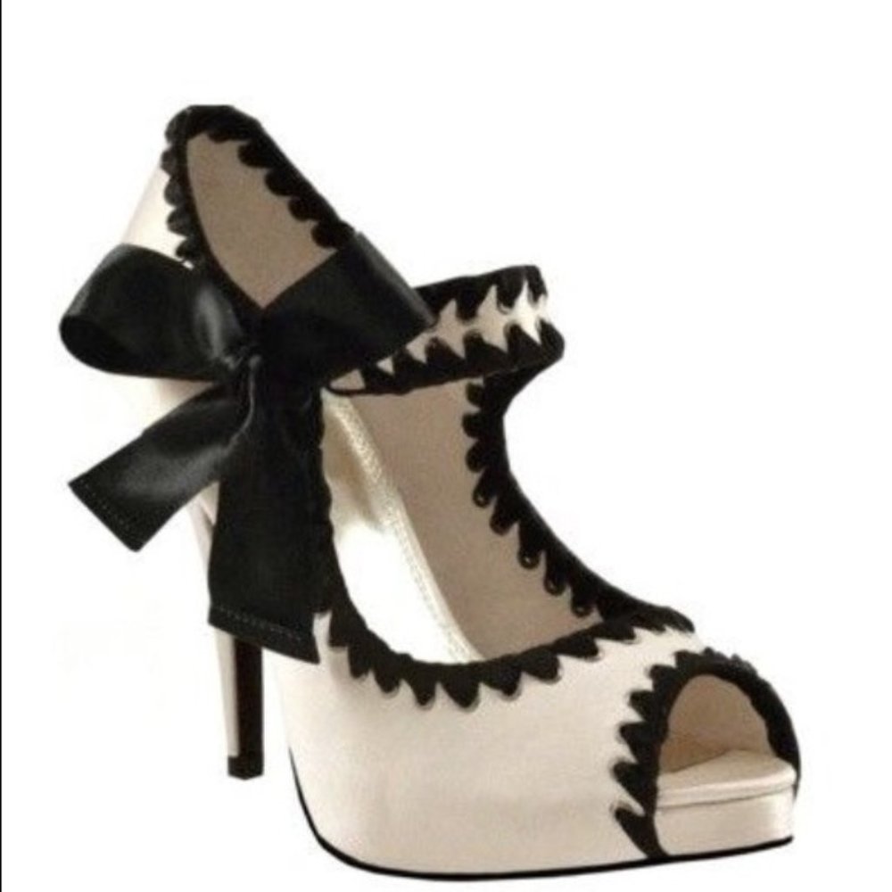 Bakers Satin Corset Heels.  5M